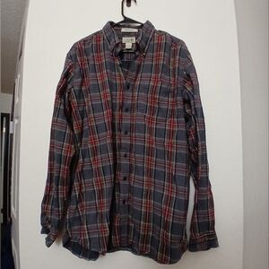 VTG L.L. Bean Traditional Fit Flannel Plaid Men's Shirt-L